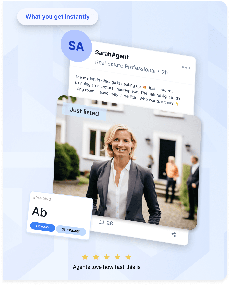 AgentAI Connect dashboard with scheduled posts